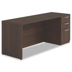 Online 72 in. x 24 in. x 29 in. Seville Series Credenza with Right Pedestal - Mahogany Office Furniture & Lighting