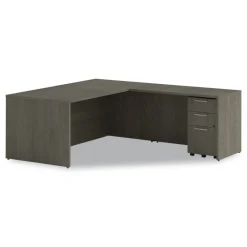 Clearance 48 in. x 24 in. x 29 in. Seville Series Reversible Return Shell - Walnut Office Furniture & Lighting