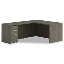 Clearance 48 in. x 24 in. x 29 in. Seville Series Reversible Return Shell - Walnut Office Furniture & Lighting