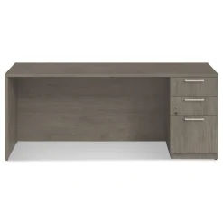 New 72 in. x 24 in. x 29 in. Seville Series Credenza with Right Pedestal - Walnut Office Furniture & Lighting