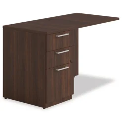 Outlet 48 in. x 24 in. x 29 in. Seville Series Left Desk Return with Pedestal - Mahogany Office Furniture & Lighting