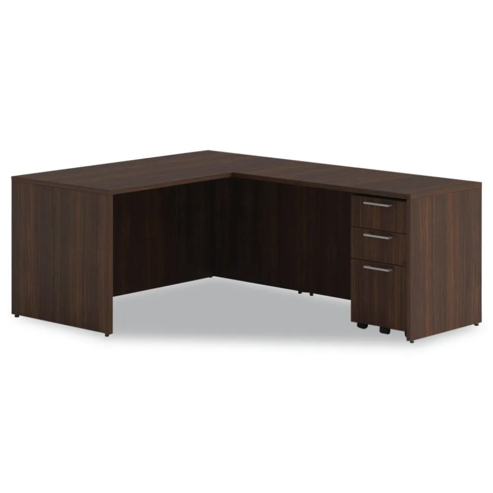 48 in. x 24 in. x 29 in. Seville Series Reversible Return Shell - Mahogany Office Furniture & Lighting