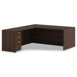 48 in. x 24 in. x 29 in. Seville Series Reversible Return Shell - Mahogany Office Furniture & Lighting
