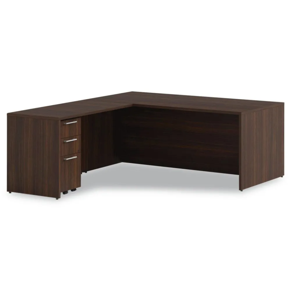 48 in. x 24 in. x 29 in. Seville Series Reversible Return Shell - Mahogany Office Furniture & Lighting