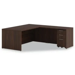 48 in. x 24 in. x 29 in. Seville Series Reversible Return Shell - Mahogany Office Furniture & Lighting