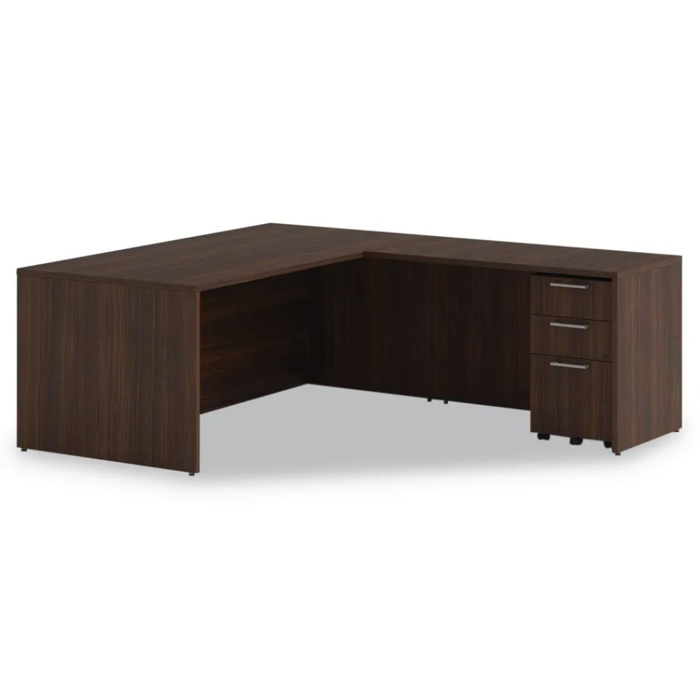 48 in. x 24 in. x 29 in. Seville Series Reversible Return Shell - Mahogany Office Furniture & Lighting