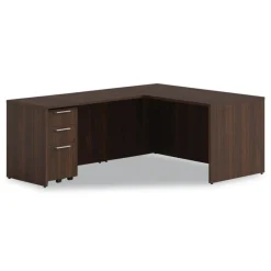 48 in. x 24 in. x 29 in. Seville Series Reversible Return Shell - Mahogany Office Furniture & Lighting