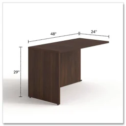 48 in. x 24 in. x 29 in. Seville Series Reversible Return Shell - Mahogany Office Furniture & Lighting