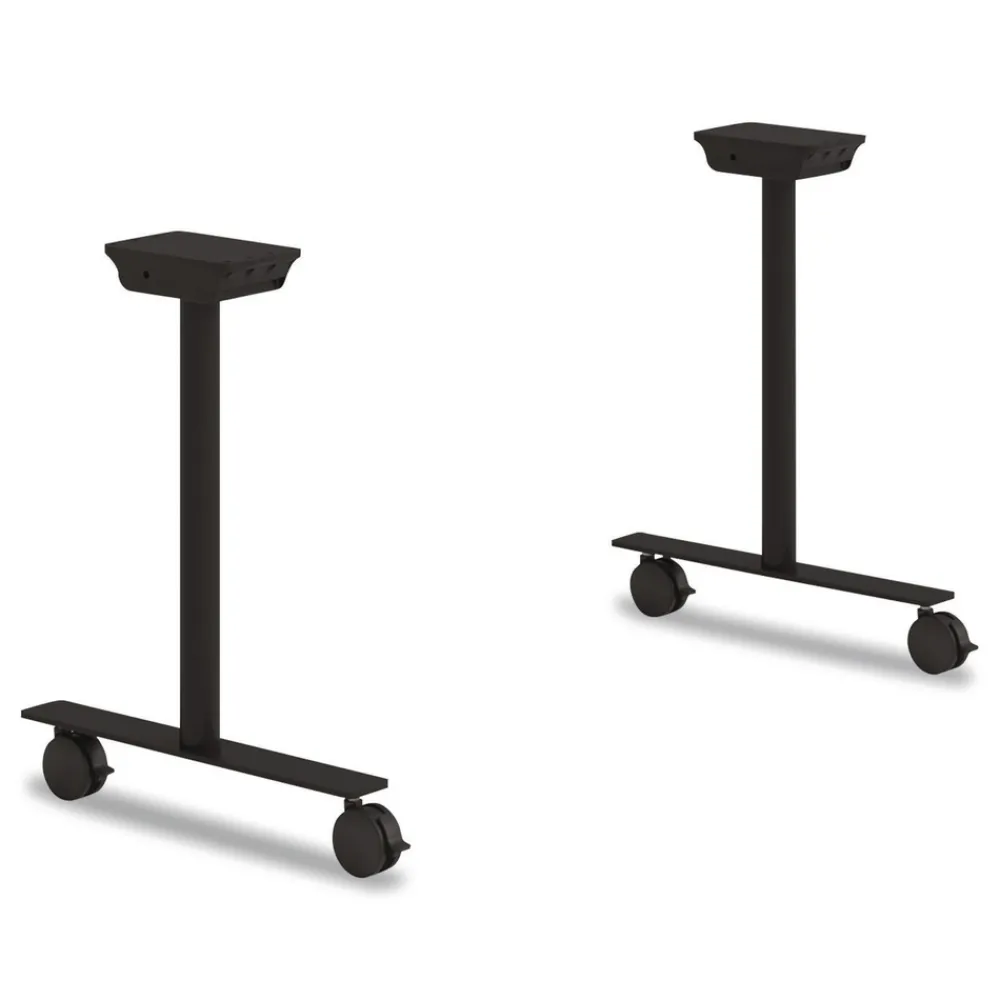 Hot 23 in. x 3 in. x 28 in. Seville Training Table Base - Black Office Furniture & Lighting