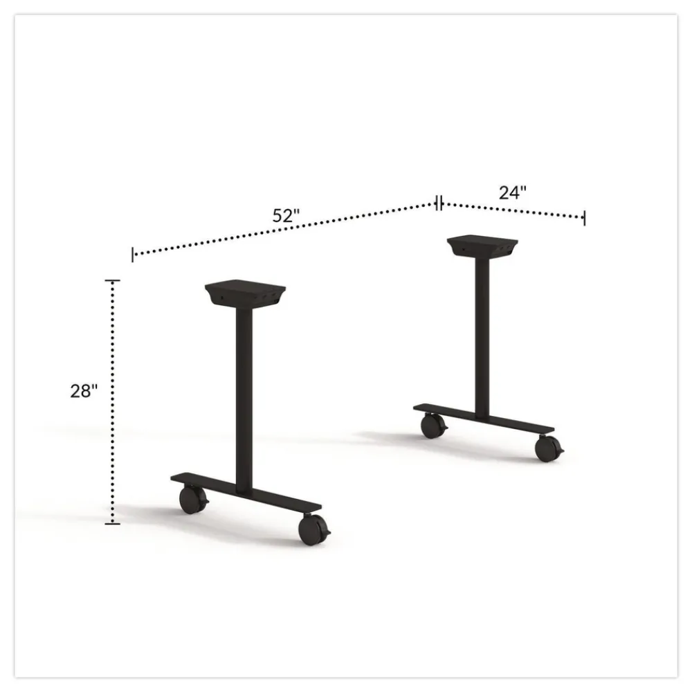 Hot 23 in. x 3 in. x 28 in. Seville Training Table Base - Black Office Furniture & Lighting