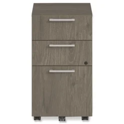 15 in. x 18 in. x 27 in. Seville Series 3-Drawer Legal File Mobile Pedestal - Walnut Office Furniture & Lighting