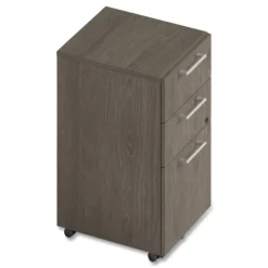 15 in. x 18 in. x 27 in. Seville Series 3-Drawer Legal File Mobile Pedestal - Walnut Office Furniture & Lighting