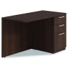Best 48 in. x 24 in. x 29 in. Seville Series Right Desk Return with Pedestal - Mahogany Office Furniture & Lighting