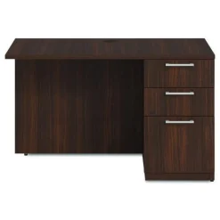 Best 48 in. x 24 in. x 29 in. Seville Series Right Desk Return with Pedestal - Mahogany Office Furniture & Lighting