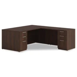 Best 48 in. x 24 in. x 29 in. Seville Series Right Desk Return with Pedestal - Mahogany Office Furniture & Lighting