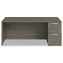 Outlet 72 in. x 36 in. x 29 in. Seville Series Single Right Pedestal Desk - Walnut Office Furniture & Lighting