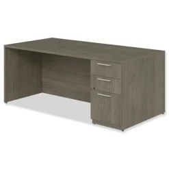 Outlet 72 in. x 36 in. x 29 in. Seville Series Single Right Pedestal Desk - Walnut Office Furniture & Lighting