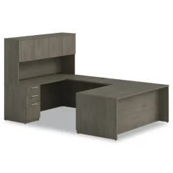 Outlet 72 in. x 36 in. x 29 in. Seville Series Single Right Pedestal Desk - Walnut Office Furniture & Lighting