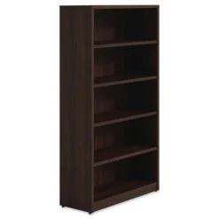 36 in. x 14 in. x 65 in. 5-Shelf Seville Bookcase - Mahogany Office Furniture & Lighting