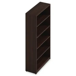 36 in. x 14 in. x 65 in. 5-Shelf Seville Bookcase - Mahogany Office Furniture & Lighting