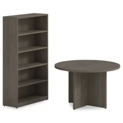 Sale 36 in. x 14 in. x 65 in. 5-Shelf Seville Bookcase - Walnut Office Furniture & Lighting