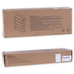 New 48 in. x 18 in. x 72 in. 5-Shelf Wire Shelving Kit with Casters and Shelf Liners - Black Anthracite Trash & Waste Bins