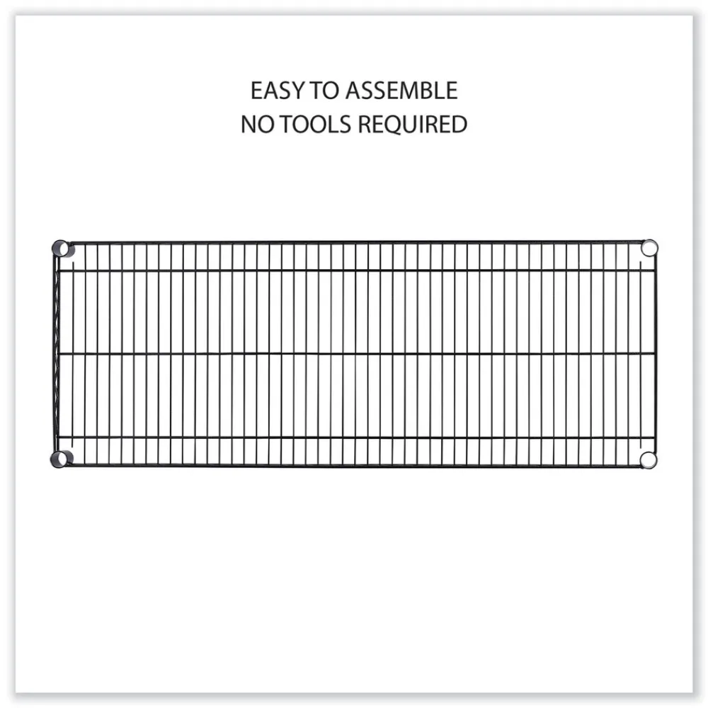 New 48 in. x 18 in. x 72 in. 5-Shelf Wire Shelving Kit with Casters and Shelf Liners - Black Anthracite Trash & Waste Bins