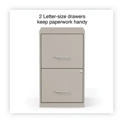 Discount 14 in. x 18 in. x 24.1 in. Soho 2-Drawer Vertical Letter File Cabinet - Putty Office Furniture & Lighting