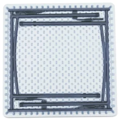 Sale 36 in. x 36 in. x 29.25 in. Square Plastic Folding Table - White Office Furniture & Lighting