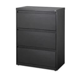 Discount 30 in. x 18.62 in. x 40.25 in. Three Legal/Letter/A4-Size File Drawers Lateral File Cabinet - Black Office Furniture & Lighting