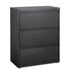 Discount 30 in. x 18.62 in. x 40.25 in. Three Legal/Letter/A4-Size File Drawers Lateral File Cabinet - Black Office Furniture & Lighting
