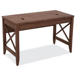 Sale 47.25 in. x 23.63 in. x 29.5 in. to 43.75 in. Sit-to-Stand Table Desk - Modern Walnut Office Furniture & Lighting