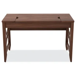 Sale 47.25 in. x 23.63 in. x 29.5 in. to 43.75 in. Sit-to-Stand Table Desk - Modern Walnut Office Furniture & Lighting