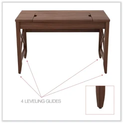 Sale 47.25 in. x 23.63 in. x 29.5 in. to 43.75 in. Sit-to-Stand Table Desk - Modern Walnut Office Furniture & Lighting