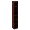 Online 11.81 in. x 11.81 in. x 71.73 in. Valencia Series 6 Shelf Narrow Profile Bookcase - Mahogany Office Furniture & Lighting
