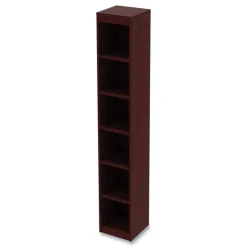 Online 11.81 in. x 11.81 in. x 71.73 in. Valencia Series 6 Shelf Narrow Profile Bookcase - Mahogany Office Furniture & Lighting