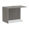 42 in. x 23.63 in. x 29.5 in. Valencia Series Reversible Return/Bridge Shell - Gray Office Furniture & Lighting