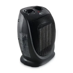 1500 W 7.12 in. x 5.87 in. x 8.75 in. Ceramic Heater - Black Heaters