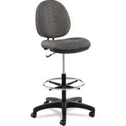 Discount Interval Series Swivel Task Stool, Tone-On-Tone Fabric, Graphite Gray Office Furniture & Lighting