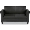 New ALERL22LS10B Reception Lounge Sofa Series 55.5 in. x 31.5 in. x 33.07 in. 2-Cushion Loveseat - Black Office Furniture & Lighting