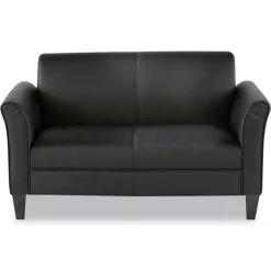 New ALERL22LS10B Reception Lounge Sofa Series 55.5 in. x 31.5 in. x 33.07 in. 2-Cushion Loveseat - Black Office Furniture & Lighting