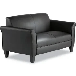New ALERL22LS10B Reception Lounge Sofa Series 55.5 in. x 31.5 in. x 33.07 in. 2-Cushion Loveseat - Black Office Furniture & Lighting