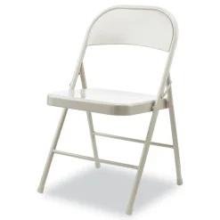 Hot Armless Steel Folding Chair Supports Up to 275 lbs. - Taupe (4/Carton) Office Furniture & Lighting