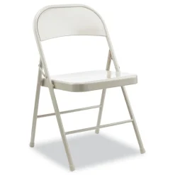 Hot Armless Steel Folding Chair Supports Up to 275 lbs. - Taupe (4/Carton) Office Furniture & Lighting