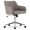 Best Captain Series Chrome Base 275 lbs. Capacity Mid-Back Chair - Gray Tweed Office Furniture & Lighting