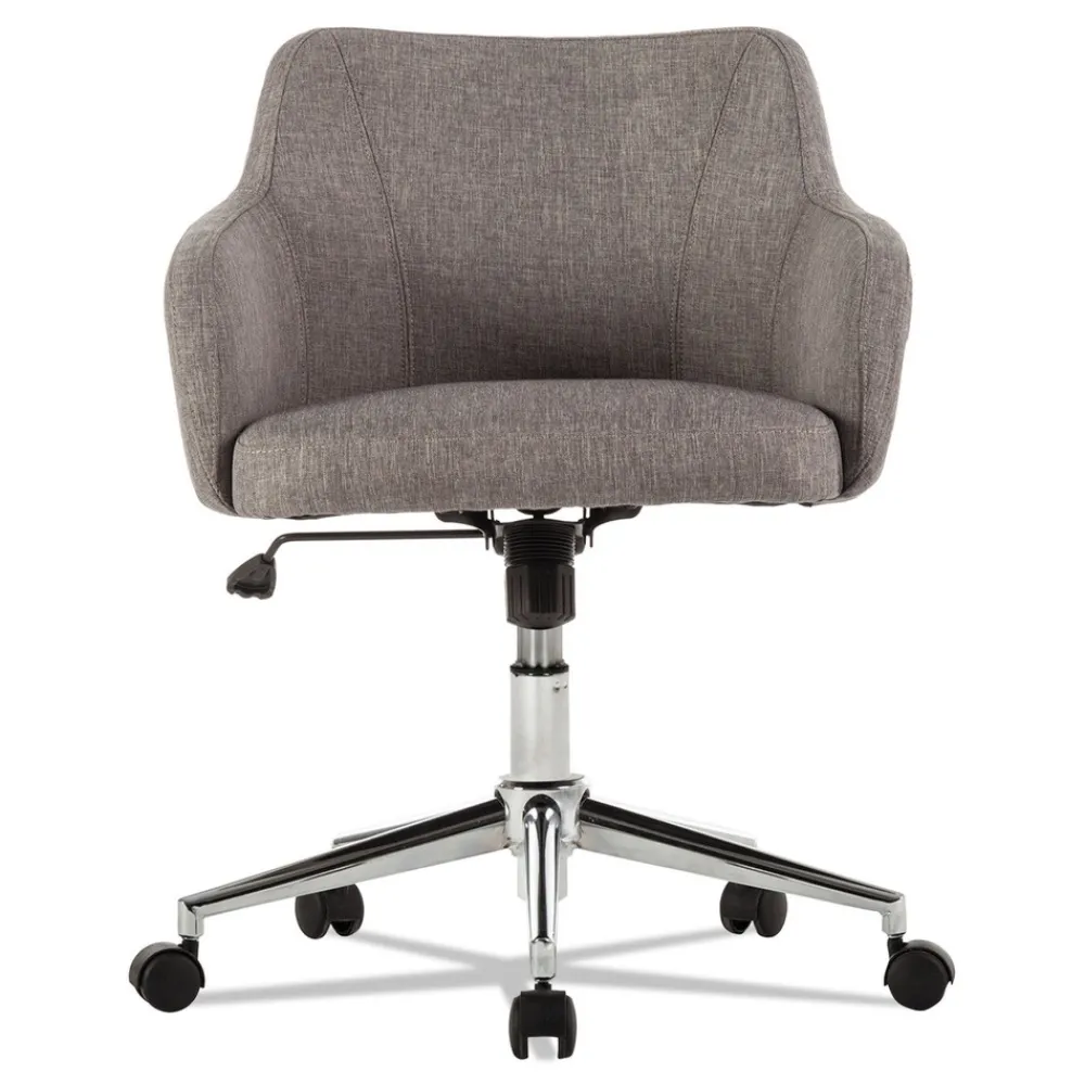 Best Captain Series Chrome Base 275 lbs. Capacity Mid-Back Chair - Gray Tweed Office Furniture & Lighting