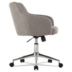 Best Captain Series Chrome Base 275 lbs. Capacity Mid-Back Chair - Gray Tweed Office Furniture & Lighting