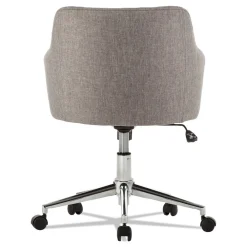 Best Captain Series Chrome Base 275 lbs. Capacity Mid-Back Chair - Gray Tweed Office Furniture & Lighting