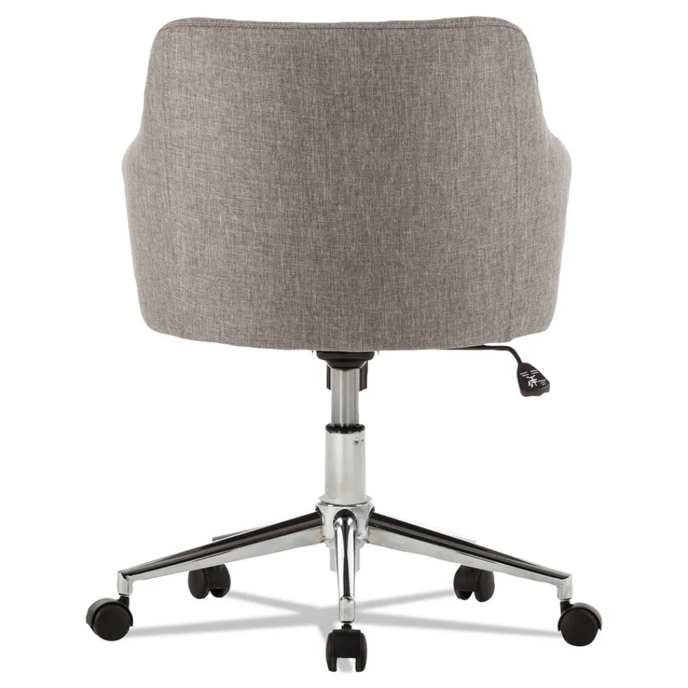 Best Captain Series Chrome Base 275 lbs. Capacity Mid-Back Chair - Gray Tweed Office Furniture & Lighting