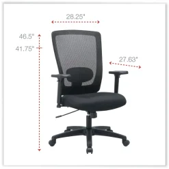 New Envy Series Mesh High-Back 250 lbs. Capacity Multifunction Chair - Black Office Furniture & Lighting